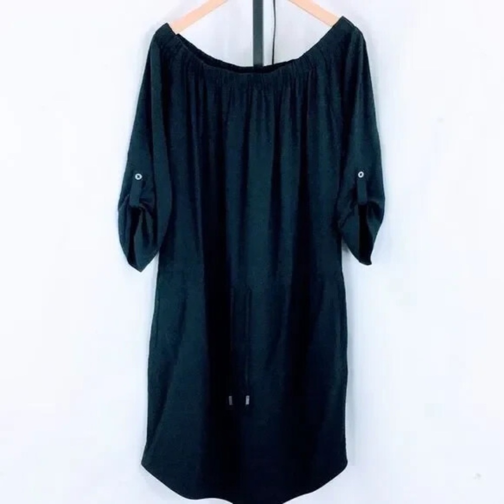 Lole Jamie Dress Black Off Shoulder Lightweight Dress Size M
